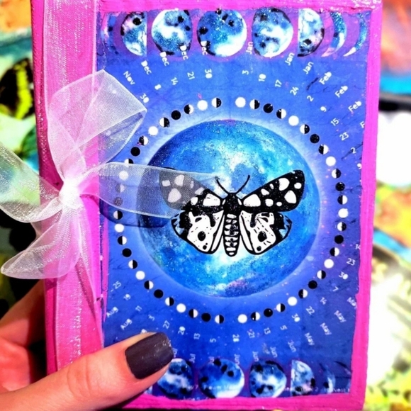 Magical Spell Book Mini Grimoire Handmade Book Journal Rainbow Pages Chunky Book - Picture 9 of 13